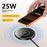25-1 25W Magnetic Wireless Charger Desktop Ultra Thin Intelligent Temperature Control Qi Fast Charging Pad for iPhone Android Phone - Round Pattern - 7