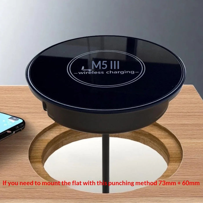 QR02 Qi2.2 25W Magnetic Wireless Charger Embedded Desktop Car Mount Charging Pad - Black - 3
