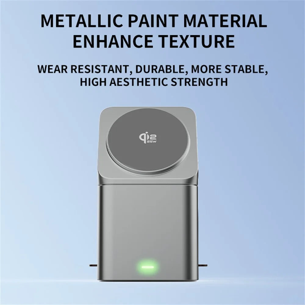 Qi2 25W 3-in-1 Wireless Charger with Night Light Touch Lifting Charging Station for Phone Watch Earbuds - 3