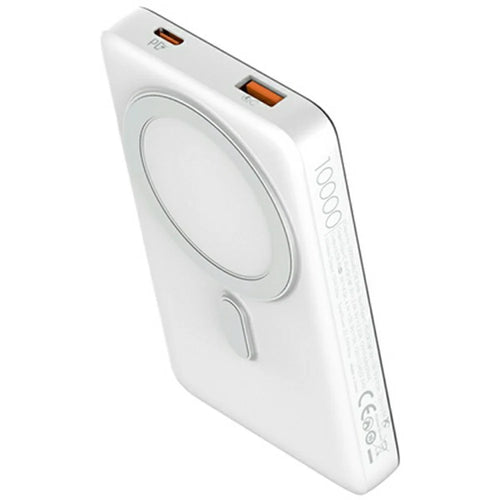 LDNIO PQ17 10000mAh Magnetic Wireless Power Bank PD 20W QC 22.5W Portable Charger with Hidden Foldable Stand for iPhone - White - 1