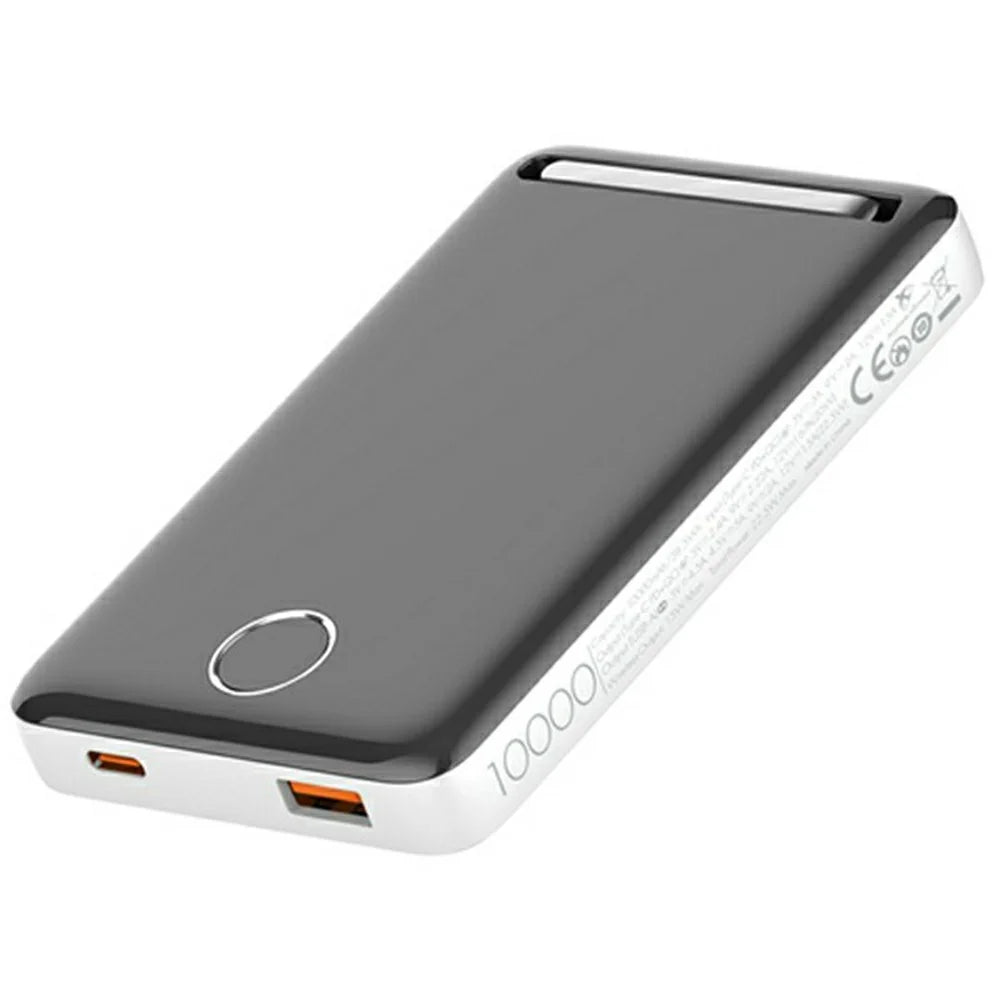 LDNIO PQ17 10000mAh Magnetic Wireless Power Bank PD 20W QC 22.5W Portable Charger with Hidden Foldable Stand for iPhone - White - 2