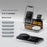 HT-568 3-in-1 Wireless Charger Stand 15W Magnetic Fast Charging Station Clock Desk Lamp for iPhone Watch AirPods - Black - 2