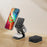 HT-552 Foldable Magnetic 15W Wireless Charger 3 in 1 Touch Night Light for Phone Watch Earbuds - Black - 2
