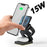 HT-552 Foldable Magnetic 15W Wireless Charger 3 in 1 Touch Night Light for Phone Watch Earbuds - Black - 7