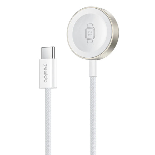 YESIDO DS42 2-in-1 Wireless Watch Charger 2.5W Magnetic Charging Dock for Samsung Galaxy iWatch - White - 1
