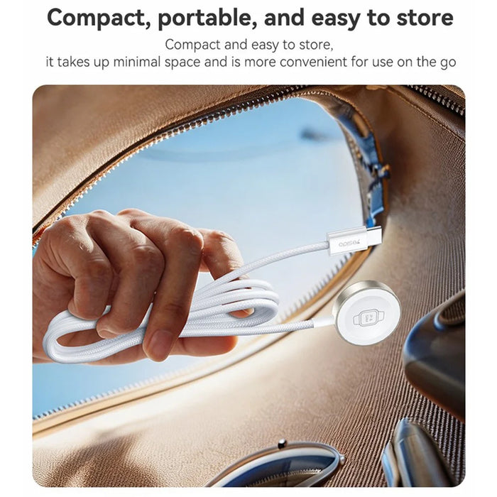 YESIDO DS42 2-in-1 Wireless Watch Charger 2.5W Magnetic Charging Dock for Samsung Galaxy iWatch - White - 7