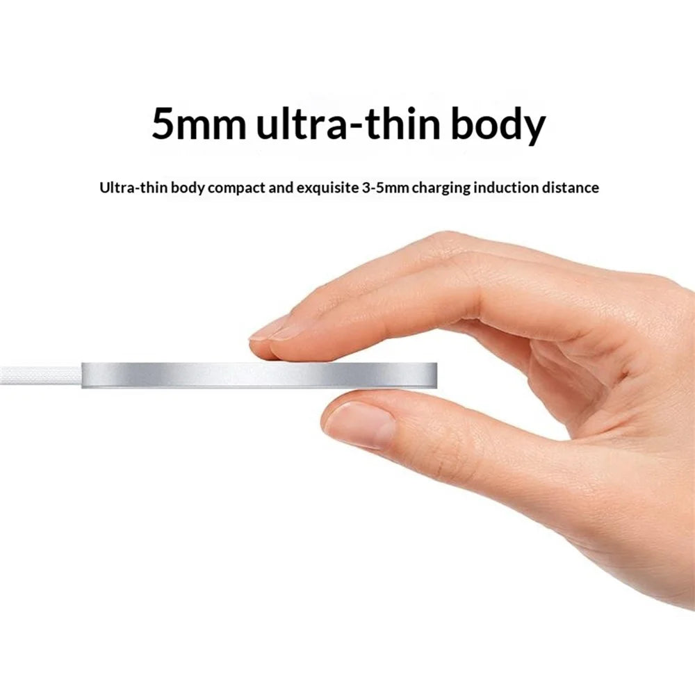 YESIDO DS41 Qi2.2 25W Desktop Wireless Charger 5mm Ultra Thin Magnetic Charging Pad - White - 6