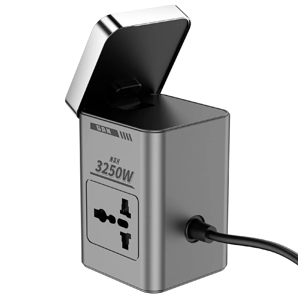 WIWU Wi-W040 10 in 1 65W GaN Fast Charger Wireless Charging Desktop Power Station with AC Outlets, EU Plug - 2