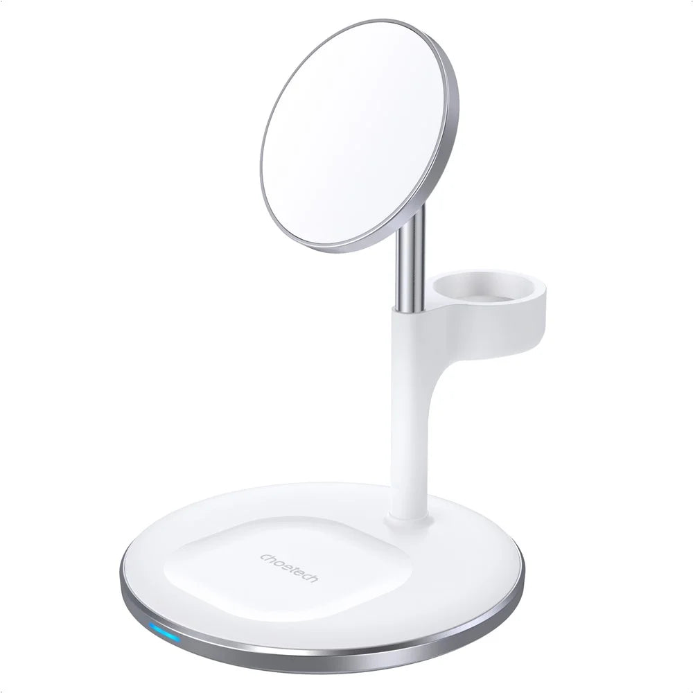 CHOETECH T586F 2 in 1 Magnetic Wireless Charger for Mobile Phone / Headset 15W Max Charging Dock Desktop Stand - 1