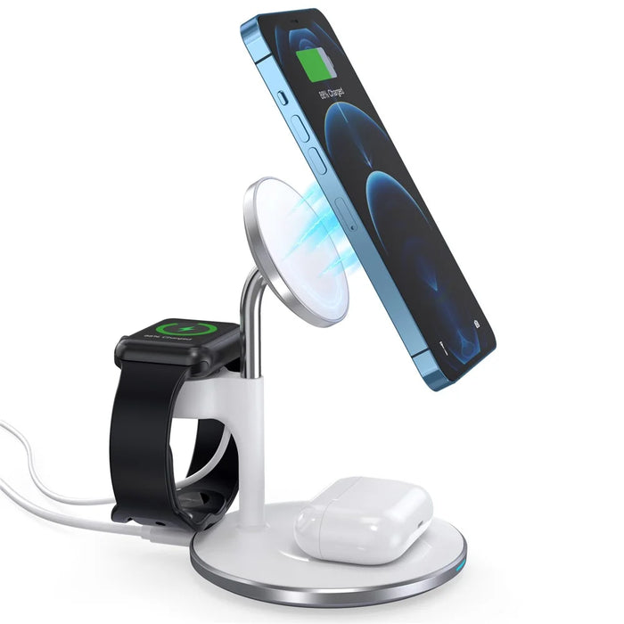 CHOETECH T586F 2 in 1 Magnetic Wireless Charger for Mobile Phone / Headset 15W Max Charging Dock Desktop Stand - 2