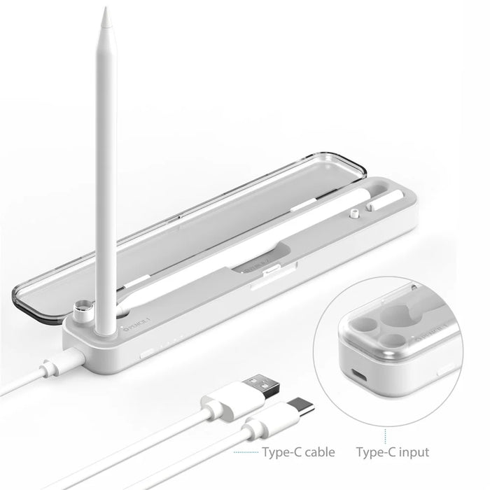 P2 2-In-1 Wireless Charging Box Carrying Case for Apple Pencil 2nd / 1st Generation, Storage Box Pen Holder with Lid - 2