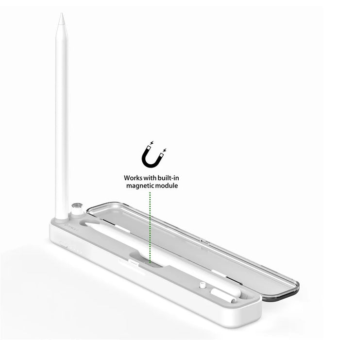 P2 2-In-1 Wireless Charging Box Carrying Case for Apple Pencil 2nd / 1st Generation, Storage Box Pen Holder with Lid - 7