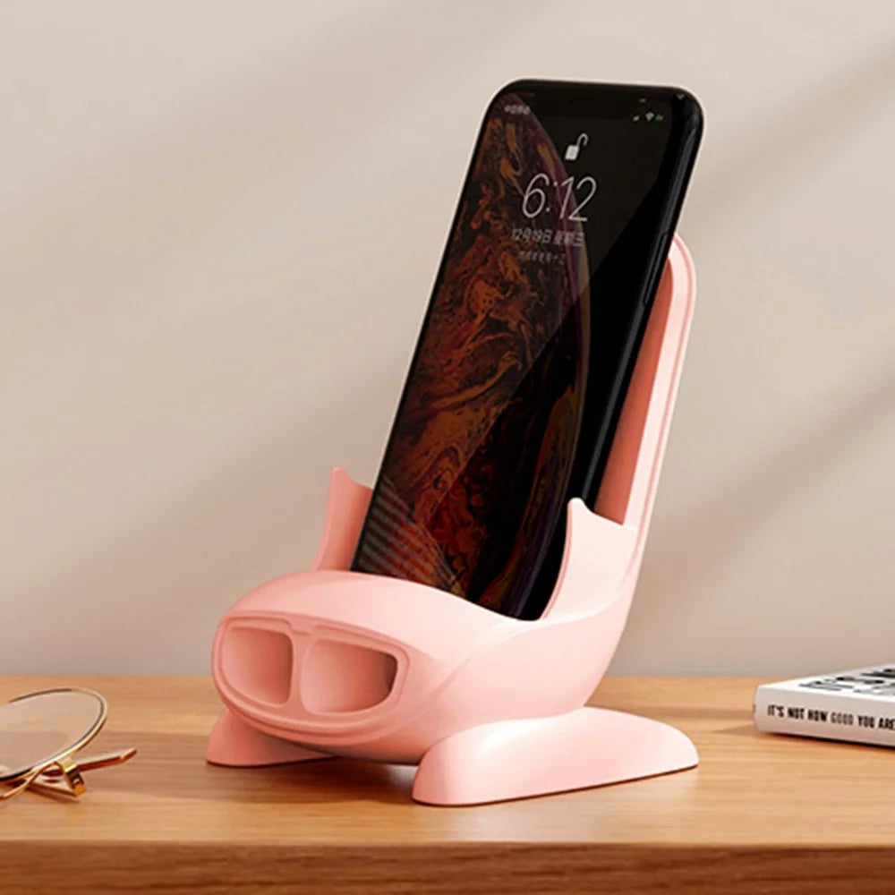S88 Wireless Charger Sound Amplifier Function 15W Wireless Phone Charging Stand Desktop Phone Dock Holder - Pink - 2