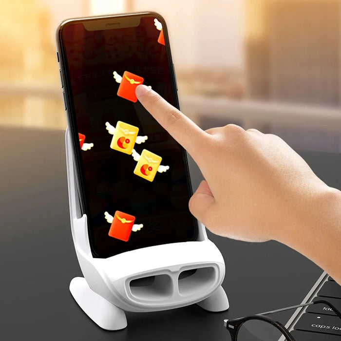 S88 Magnetic Adapter Design 15W Wireless Charging Stand Holder Wireless Charger Sound Amplifier Function - White - 7