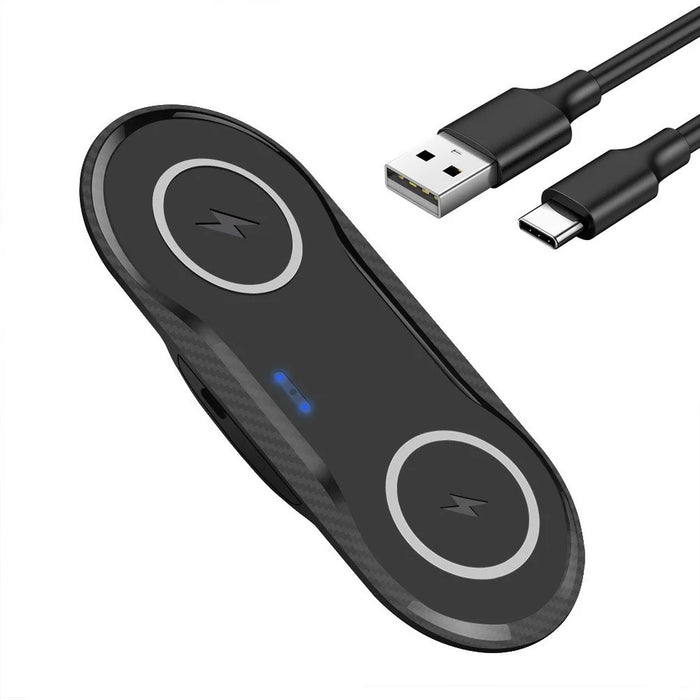 B552 2 in 1 for Mobile Phone / Headset Fast Wireless Charger Double 20W Charging Pad - 1