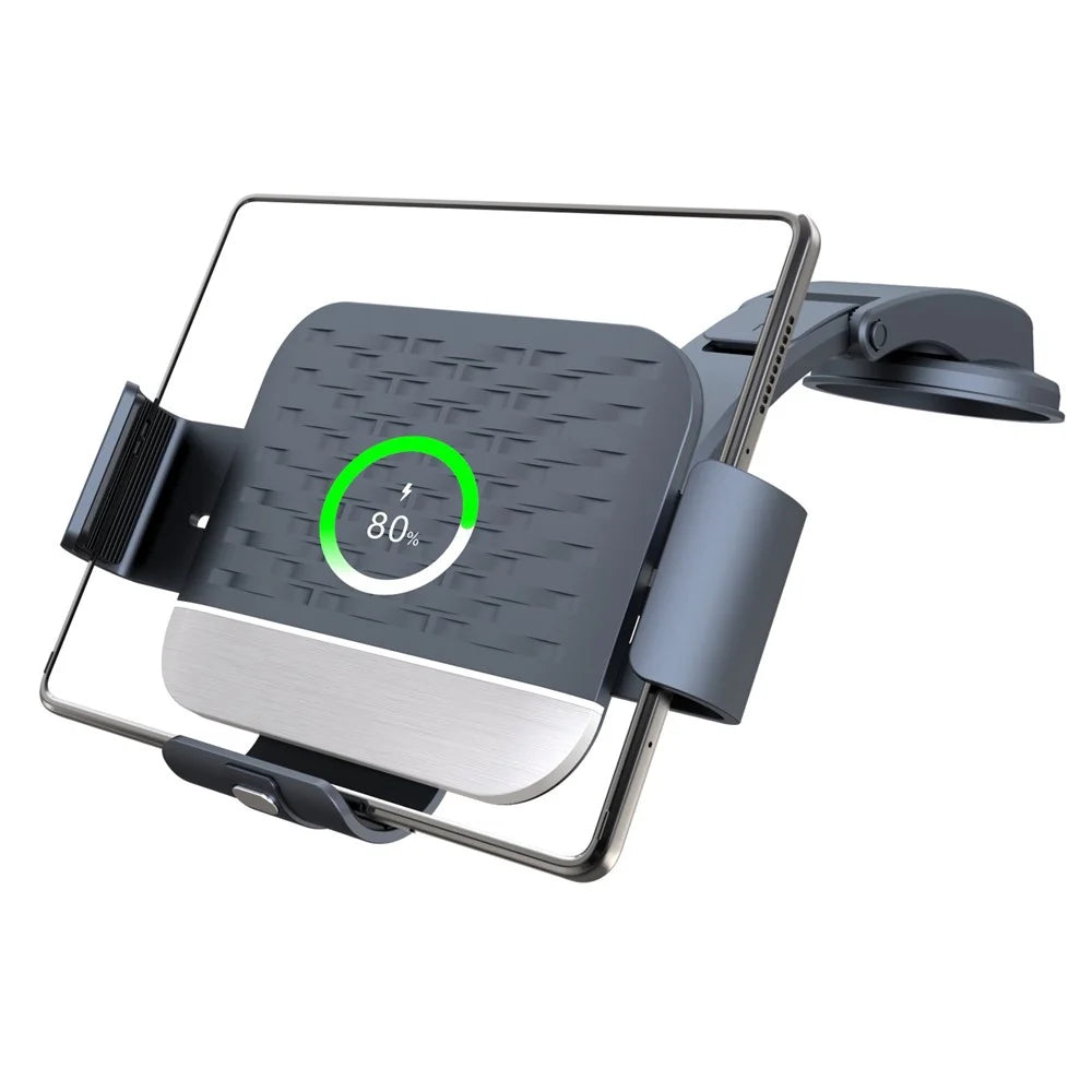 S10 For Samsung Galaxy Fold Foldable Screen Phone Holder Car Mount Coil Electromagnetic Induction Wireless Charger - 3