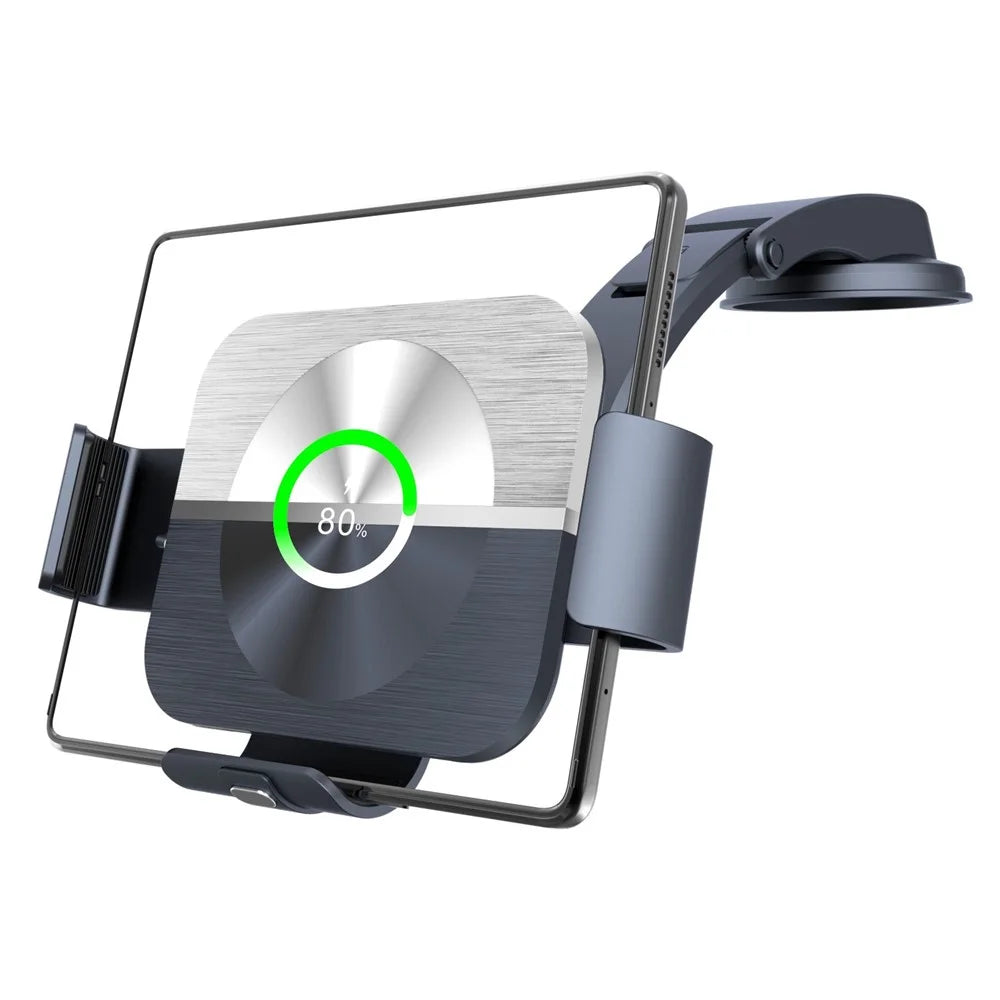 S11 Electromagnetic Induction Wireless Charger Foldable Screen Phone Clamp Holder Car Air Vent / Dashboard / Windshield Mount Bracket for Samsung Qi-enabled Phones - 3