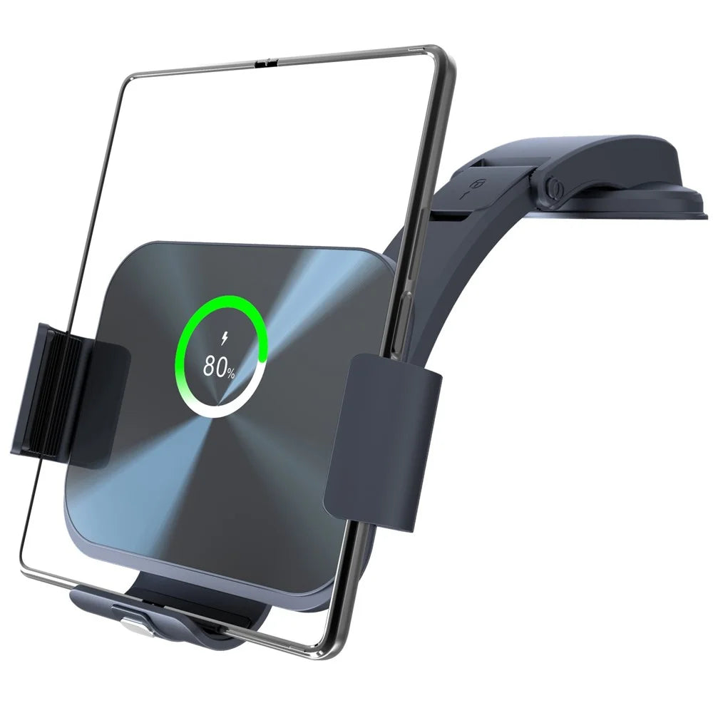 S3 Coil Electromagnetic Induction Wireless Charger Car Holder Foldable Phone Clamp Mount for Samsung Galaxy Fold - 2