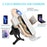 C38 Grid Texture PU Leather Coated Mobile Phone Holder Wireless Charger with Cooling Fan for Samsung Galaxy Z Flip3 / Flip4 / iPhone - 5
