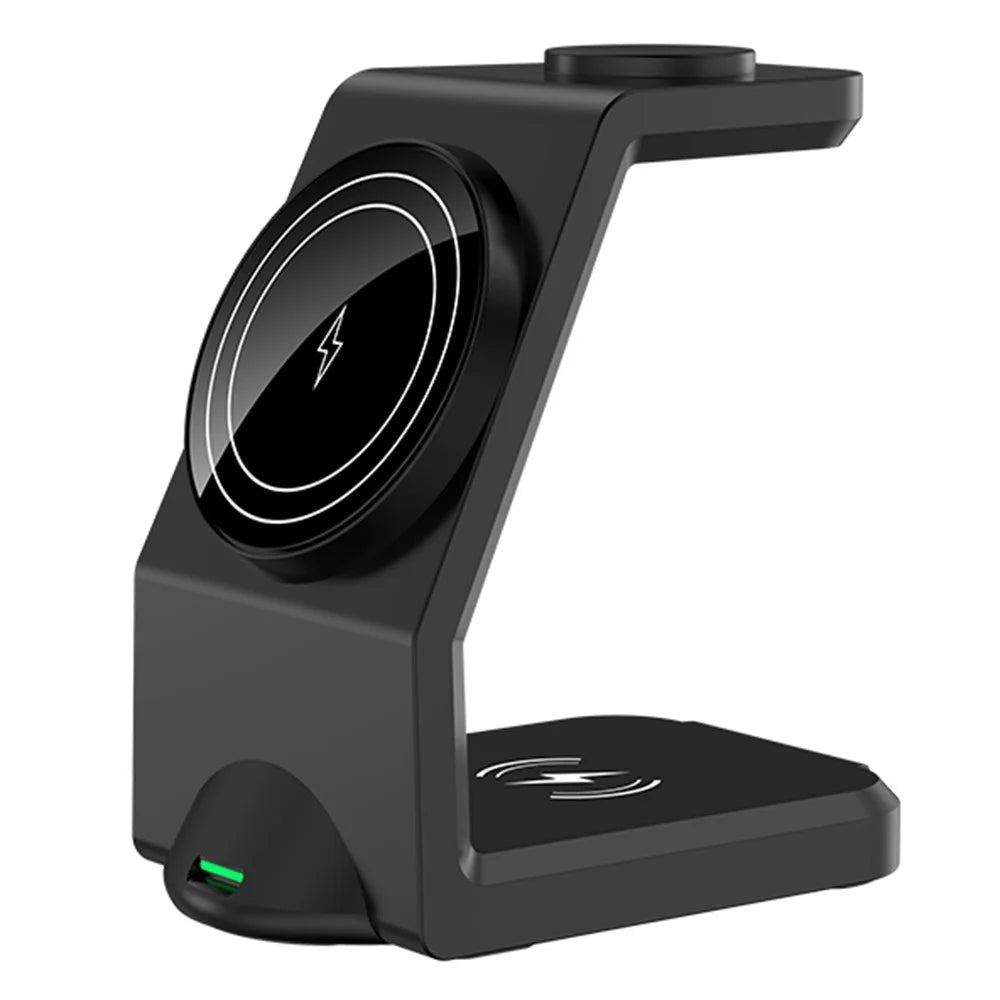 WT158 3-in-1 15W Magnetic Wireless Charger Stand Multifunctional Charging Dock Station for Phone Earphone Watch - 1