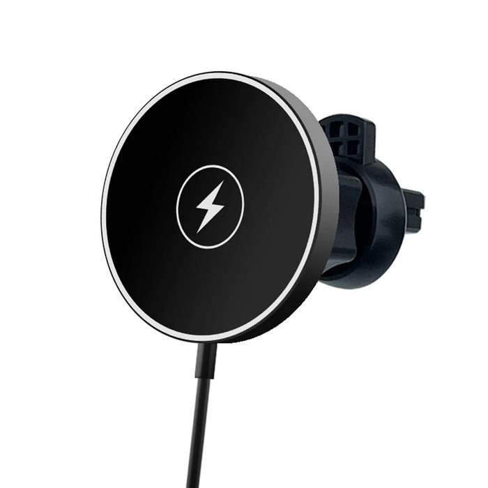 C12 15W Car Magnetic Wireless Charger Air Vent Mount Phone Fast Charging Bracket for iPhone 14 / 13 / 12 Series - 3