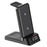 A60 4-in-1 15W Wireless Charger Folding Cell Phone Charging Stand with Clock Bluetooth-compatible Earbuds Smart Watch Charging Station (For Samsung Watch Version) - Black - 2