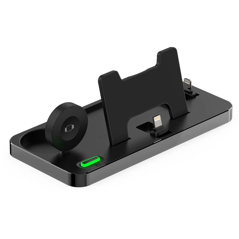 GY-Z17 3-In-1 Desktop Phone Charger 15W Wireless Charger Stand Holder for Apple Watch / AirPods / iPhone - 2