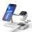 T218 Magnetic Wireless Charging Station with Night Light + USB Output for Mobile Phone  /  Earphones  /  Smart Watch - White - 2