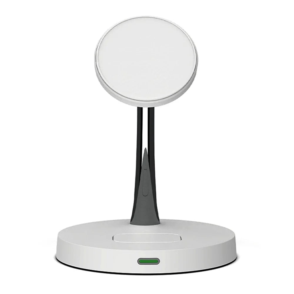 T269 15W Fast Charging Station with Night Light Magnetic Wireless Charger for iPhone / AirPods Pro (QI Certified) - White - 2