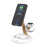 TH02 Tree Branch Design 3 in 1 15W Magnetic Wireless Charger Desktop Charging Stand - White / Wood Color - 2