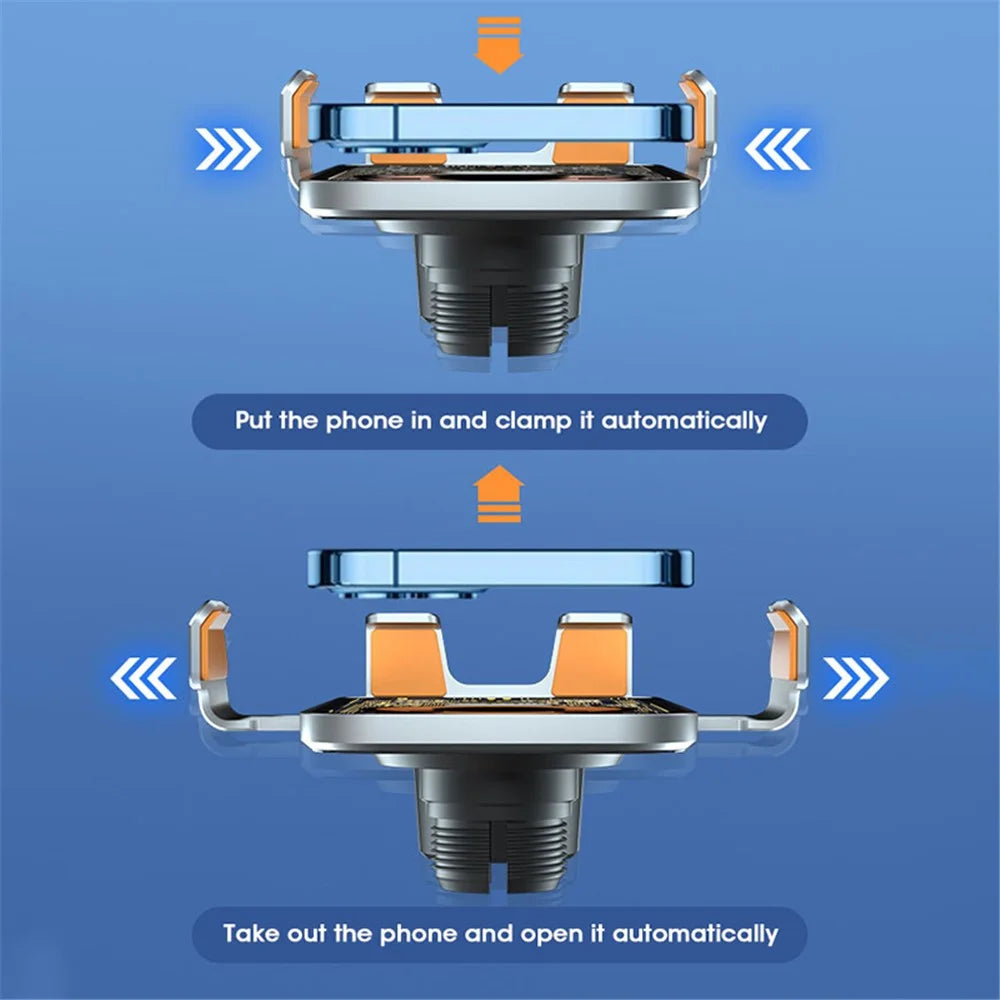 C10 Infrared Sensor Transparent Car Air Vent Wireless Charger 15W Fast Charger Phone Mount Holder for Car Navigation - Blue - 6