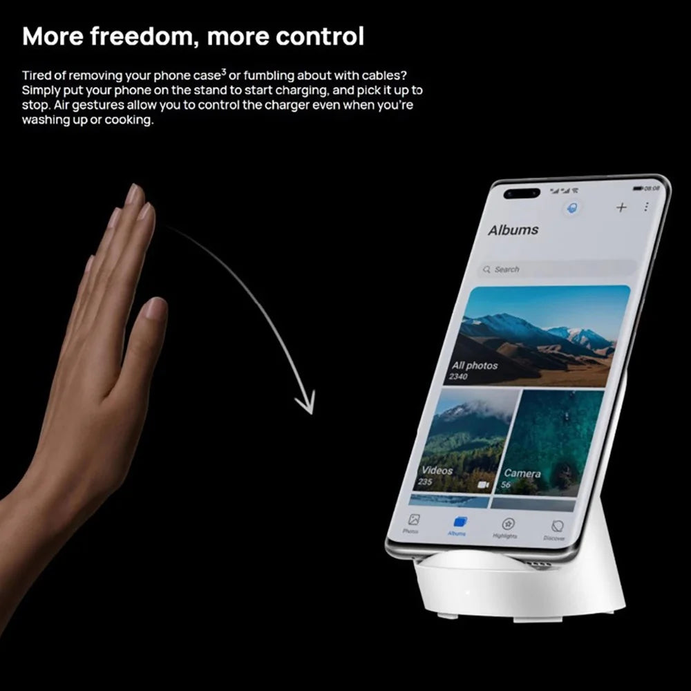 HUAWEI CP62R Vertical Super Fast Wireless Charger Max 50W Cell Phone Charging Stand Station with Cable (Upgraded Version) - CN Plug - 6