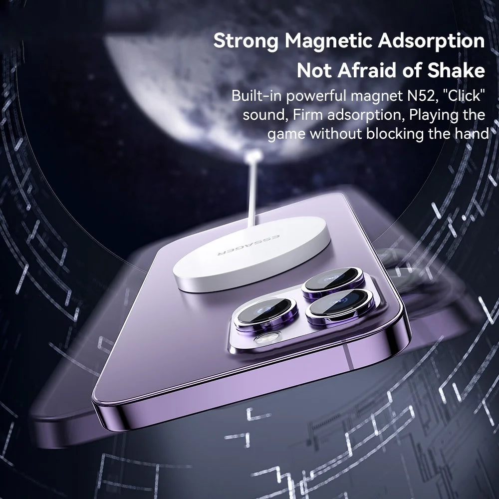 ESSAGER For iPhone 14 / 13 / 12 Series 15W ABS Magnetic Wireless Charger Phone Charging Pad - White - 6