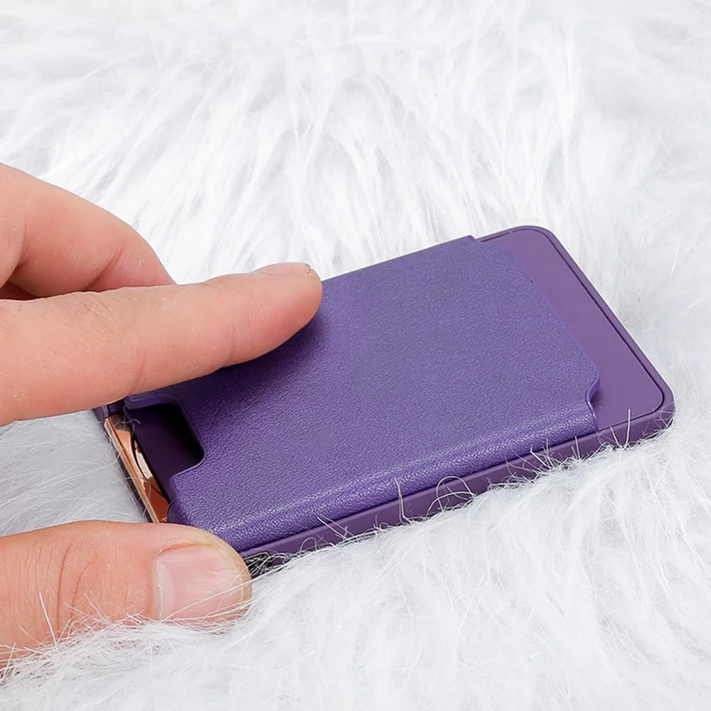 Magnetic Wireless Charger 4-in-1 15W Fast Wireless Charging Station with Kickstand / Card Holder (NO CE Certificated) - Purple - 4