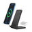 2 in 1 Wireless Charger Folding Bracket Fast Charger Station for Mobile Phone / Earphone - Black - 2