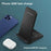 2 in 1 Wireless Charger Folding Bracket Fast Charger Station for Mobile Phone / Earphone - Black - 6