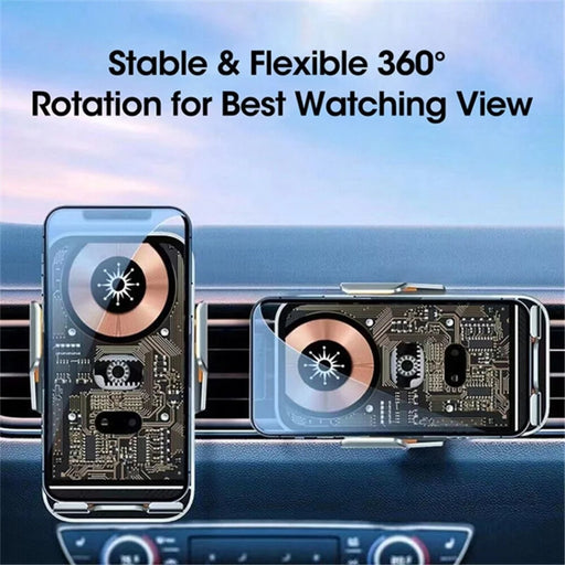 WEKOME WP-U204 15W Car Wireless Charger Intelligent Automatic Induction Air Vent Transparent Phone Holder - 2