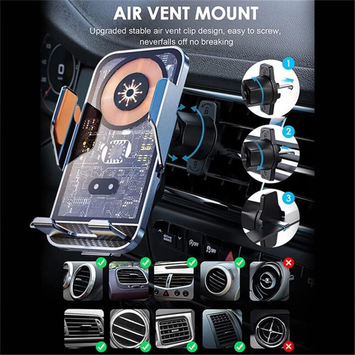 WEKOME WP-U204 15W Car Wireless Charger Intelligent Automatic Induction Air Vent Transparent Phone Holder - 5