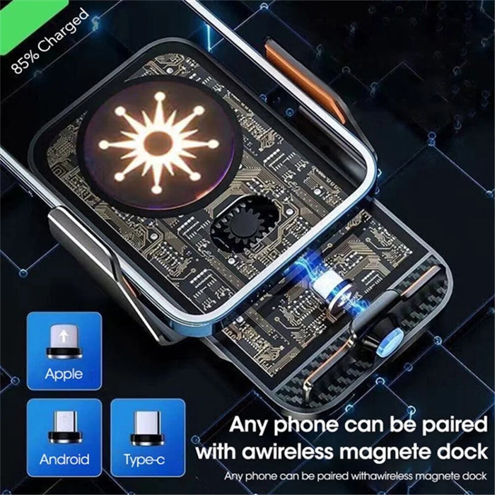 WEKOME WP-U204 15W Car Wireless Charger Intelligent Automatic Induction Air Vent Transparent Phone Holder - 6