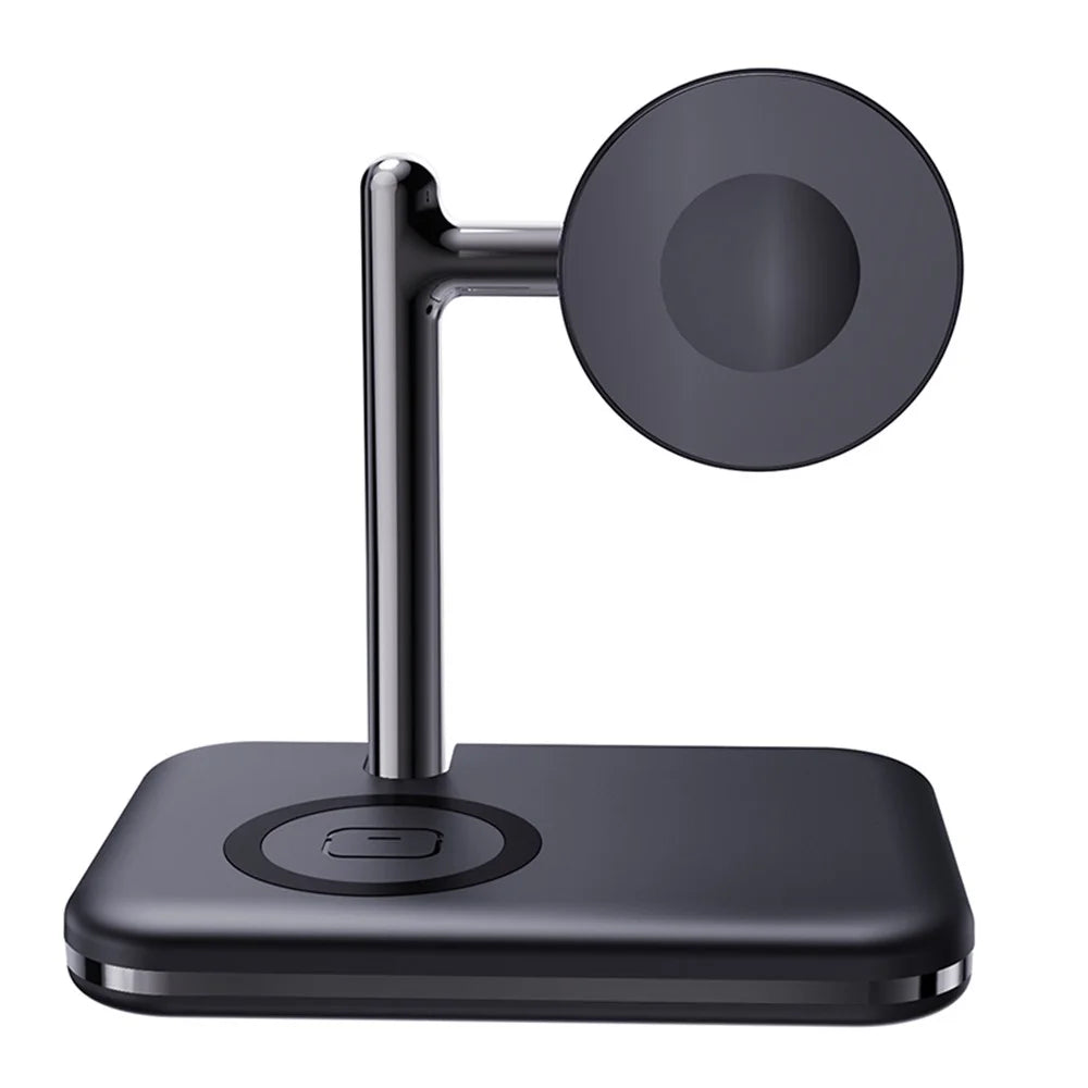V8A Charging Station for Apple AirPods / Watch, 2-in-1 Magnetic Foldable Wireless Charger Dock Pad - Black - 1