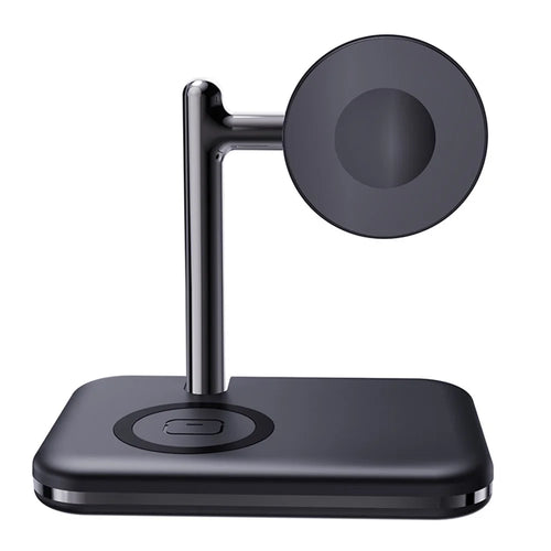V8A Charging Station for Apple AirPods / Watch, 2-in-1 Magnetic Foldable Wireless Charger Dock Pad - Black - 1