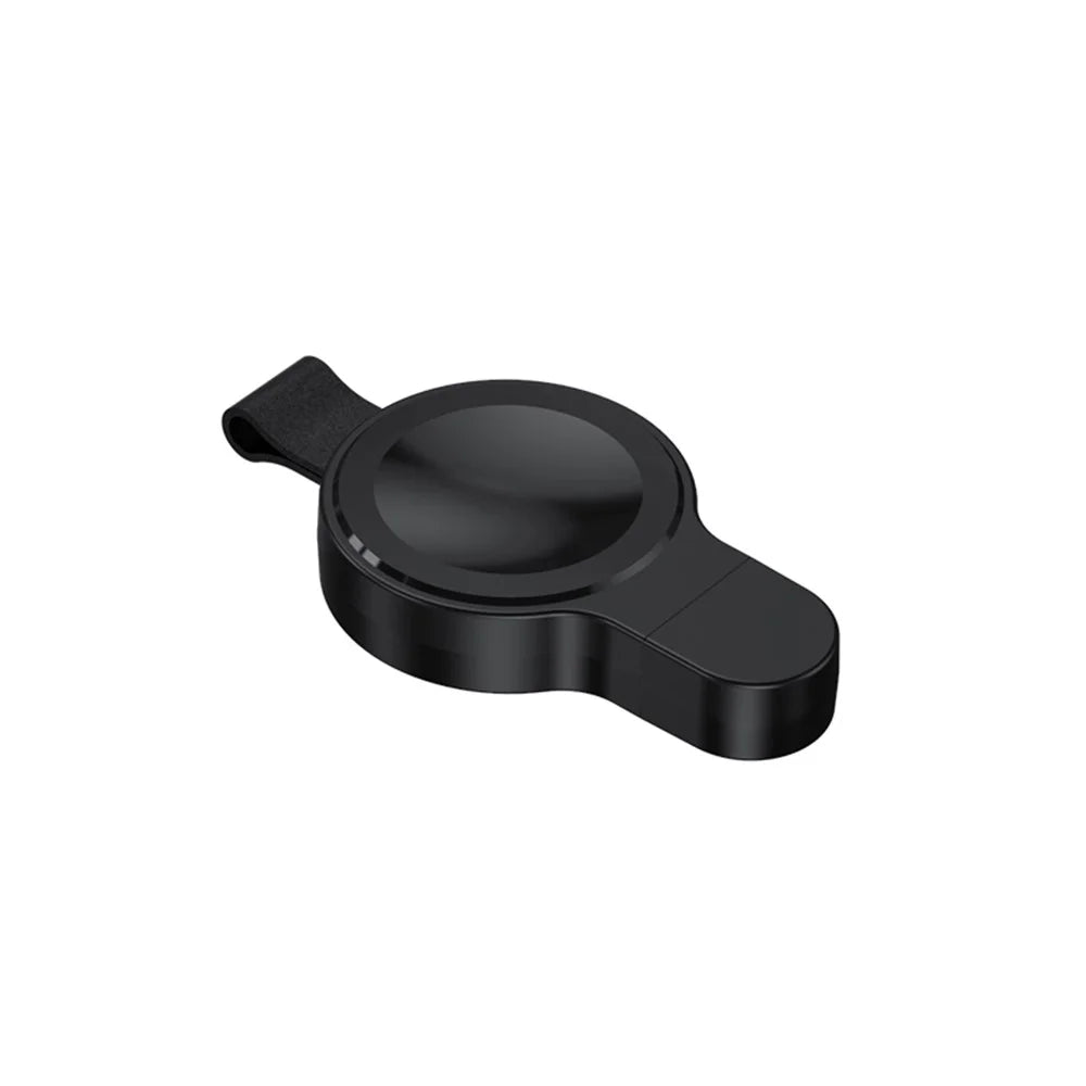 JJT-X52 For Apple Watch Series 1-8 Mini Magnetic Wireless Charging Pad Smartwatch Charger with USB-C Plug - Black - 2