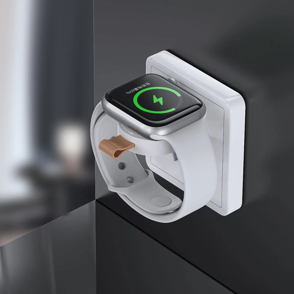 JJT-X52 For Apple Watch Series 1-8 Mini Magnetic Wireless Charging Pad Smartwatch Charger with USB-C Plug - Black - 7