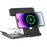 U17-A 5-in-1 Folding Magnetic Wireless Charger Stand for iPhone 12 / 13 / 14 / 15 Series Charging Station - Black - 5