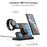 GY-Q10B 3 in 1 Wireless Charging Station 15W Fast Charger Stand for Samsung Galaxy Watch / Qi-enabled Phone / Earbuds - Black - 3