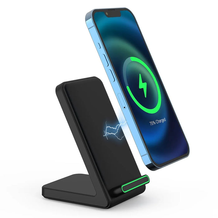 YF-F3 15W Fast Wireless Charging Stand Mobile Phone Desktop Cordless Charger (CE, FCC) - Black - 1