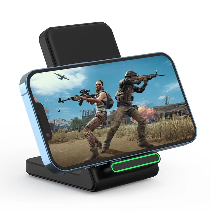 YF-F3 15W Fast Wireless Charging Stand Mobile Phone Desktop Cordless Charger (CE, FCC) - Black - 4