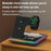 A93 15W 5-in-1 Multi-Function Folding Wireless Charger Cell Phone Charging Station with Clock for Headset Smart Watch - Black - 3
