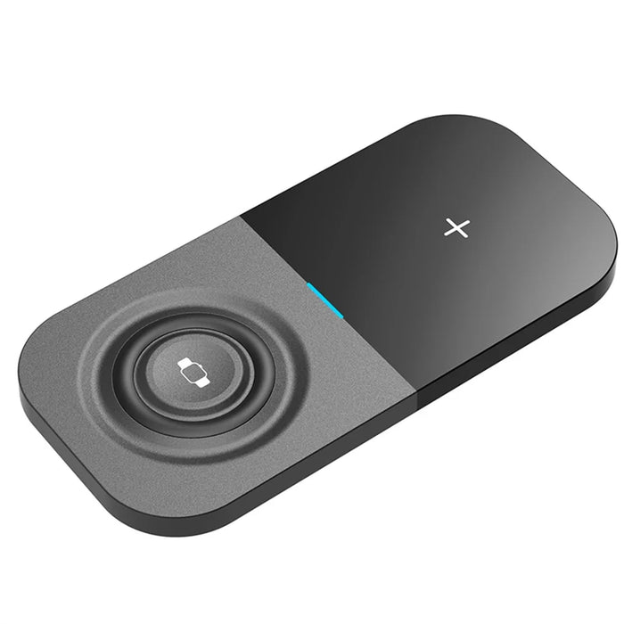 T2A 2-in-1 15W Wireless Charging Station for Apple Watch Series, Mobile Phone Wireless Charger - Black - 1