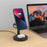 M9 Wireless Charger for Cell Phone Aluminum Alloy 3-in-1 15W Fast Magnetic Charging Stand - Black - 5